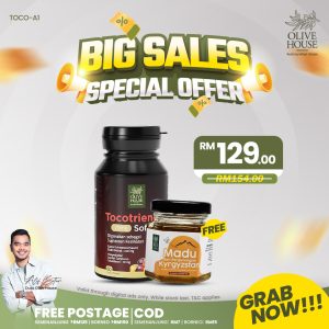 Tocotrienols + FREE Madu Kyrgyzstan 50g