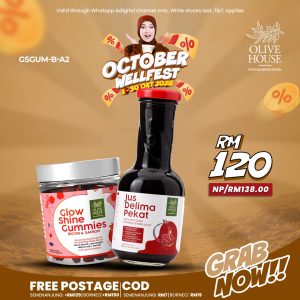 Glow Shine Gummies + Pati Delima 240ml